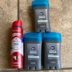 White Rain Men’s Solar Rush Deodorant Trio with Old Spice Fresh Dry Spray